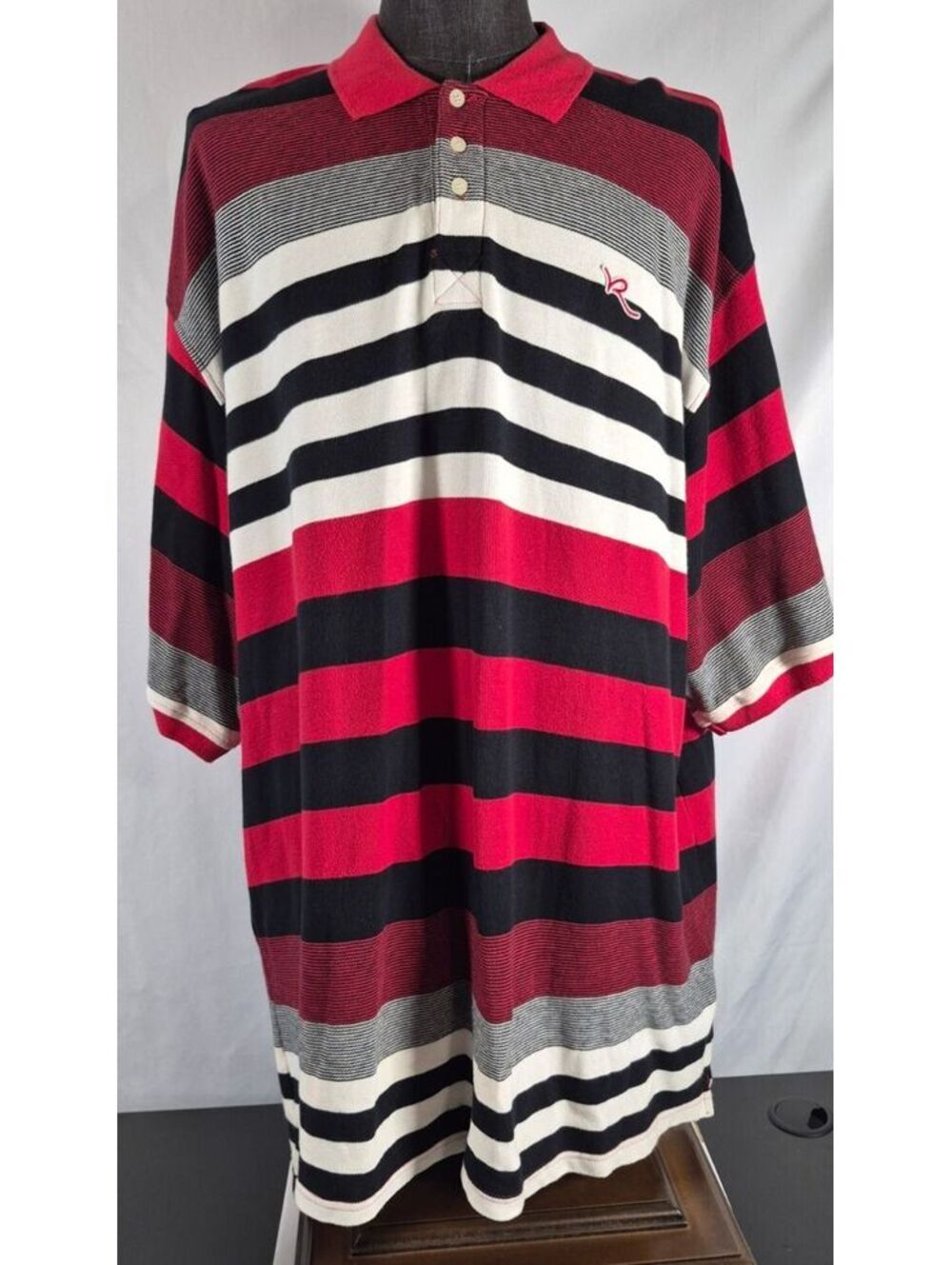 Rocawear 4XLT Striped Polo Y2K Hip Hop Big & Tall Heavy Cotton - Picture 1 of 7